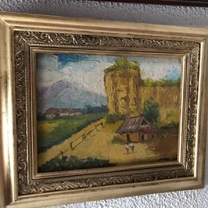 SE?ORAS VESTIDO AZUL Y ROJO LLEGANDO A CASITA