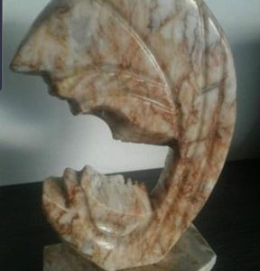 VIRGEN Y NI¥O, TALLADO EN MARMOL BLANCO BETA CAF