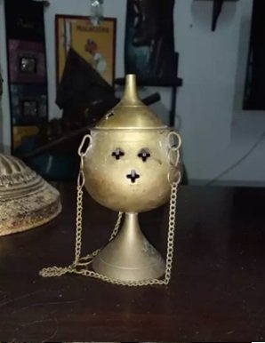 1052.jpg ANTIGUO INCIENSARIO EN BRONCE - Image 1