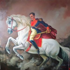 OLEO SOBRE LIEZO, GUAYDIL, BOLIVAR MONTANDO A PALOMO