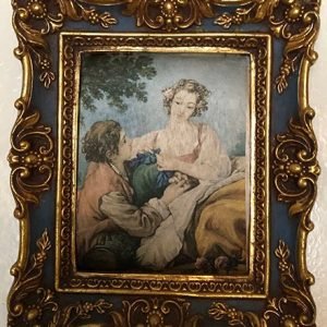 MADONA PINTADA CON CABALLERO ARRODILLADO