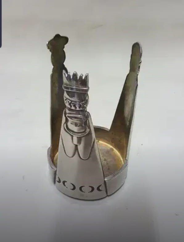 1209.jpg PORTABOTELLAS PARA VINO EN BRONCE GRABADO - Image 1