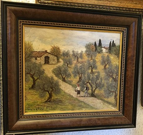 131-e1576036369362.jpg CAMINO CON DOS PERSONAS Y UNA CASA EN PIEDRA CON TEJA DE BARRO - Image 1