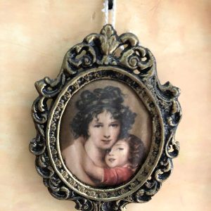 MAMA E HIJA MARCO EN BRONCE