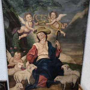 VIRGEN PASTORA ANGELES COLOCANDOLE CORONA