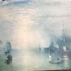 PAISAJE EN EL MAR CON BARCOS DE PIRATAS