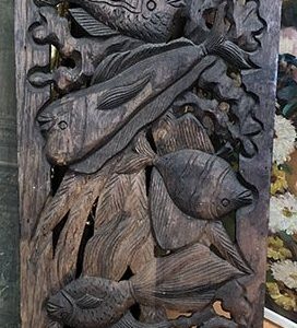 TALLA EN MADERA DE ANIMALES MARINOS