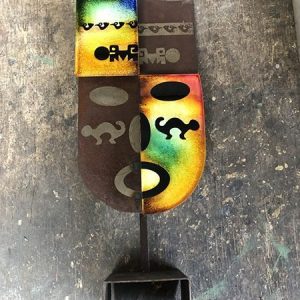 MASCARA CON VIDRIO AMARILLO Y VERDE