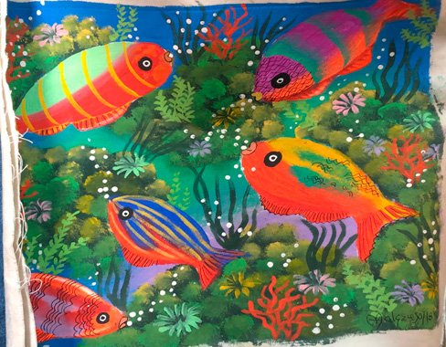 758.jpg PESCADOS, CRISTINA MELGAREJO, CERTIFICADO DE AUTENTICIDAD - Image 1