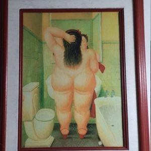 DESNUDO DE BOTERO, LITOGRAFIA CON VIDRIO, ENMARCADA.