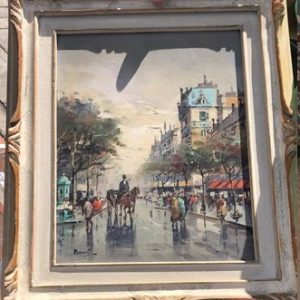 CALLE PARISINA DE INICIOS DE SIGLO, MARCO ANTIGUO