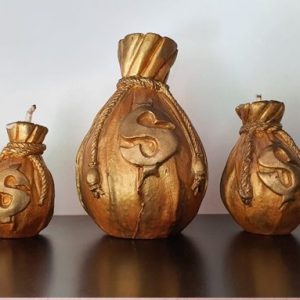 BOLSAS DE LA FORTUNA, CERAMICA, DECORATIVA, TRES UNIDADES