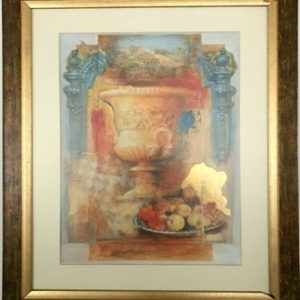 COPA ANTIGUA FULL COLOR, RETOQUE LIMINILLA DE ORO LITORGRAFIA, MARCO DORADO