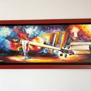 VIOLIN, OLEO SOBRE LIENZO, IMPASTO