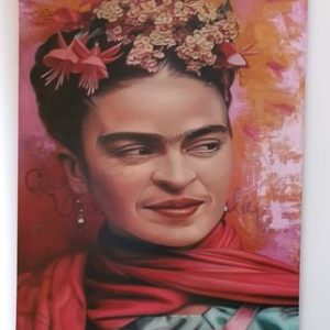 HOMENAJE A FRIDA KHALO, OLEO SOBRE LIENZO