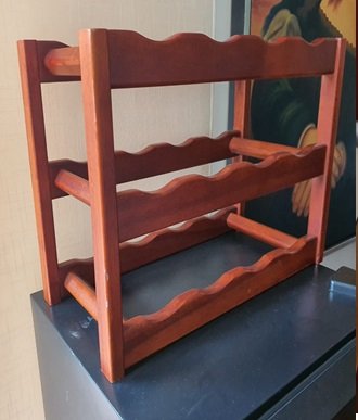 962.jpg VINERA DE SOBRE MESA, EN MADERA, 12 BOTELLAS - Image 1