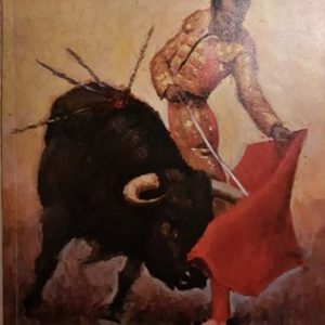 NATURAL, PASO DE TOREO, OLEO SOBRE LIENZO