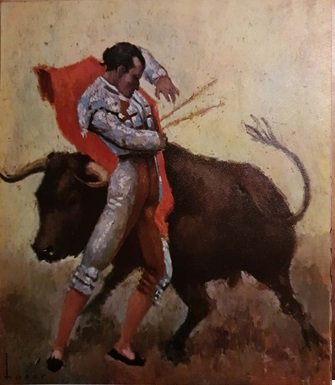 974.jpg MOLINETE, PASO DE TOREO, OLEO SOBRE LIENZO - Image 1