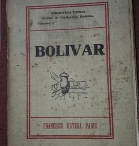 LIBRO ANTIGUO, BOLIVAR, ANTIGUO